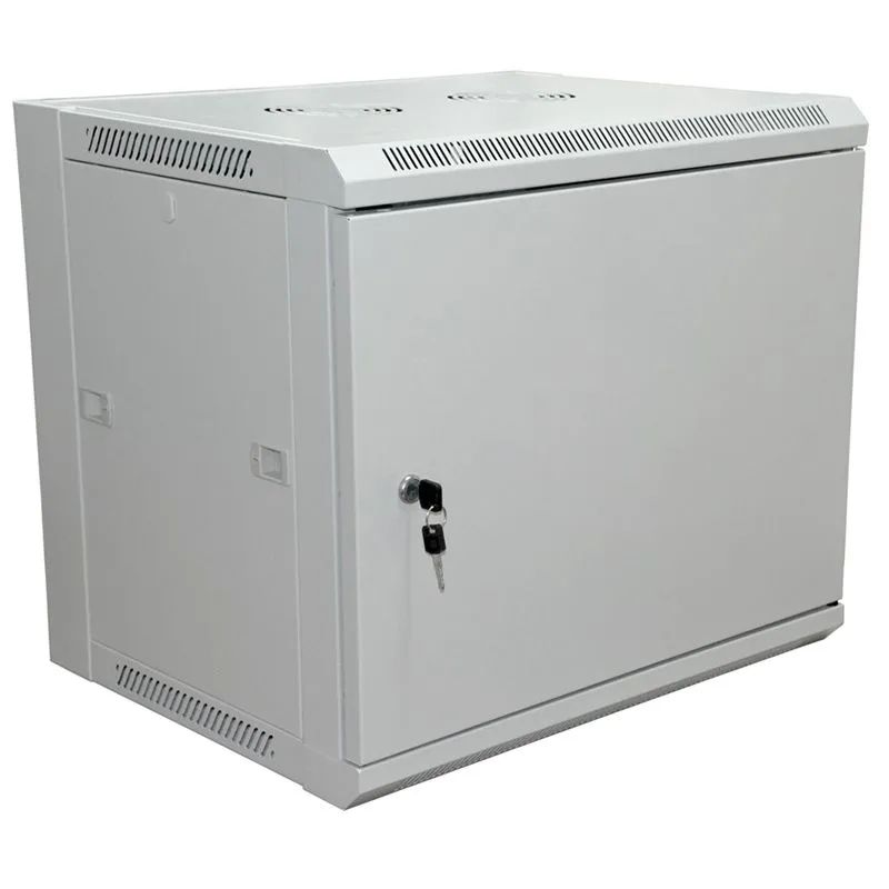 Шкаф настенный 19" 18U 600×600×964мм (ШxГxВ) -дверь металл, стенки съемные (разобранный) RAL 7035 REXANT PRO 04-2234