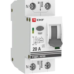 УЗДП 1P+N 20А EKF PROxima afdd-2-20-pro