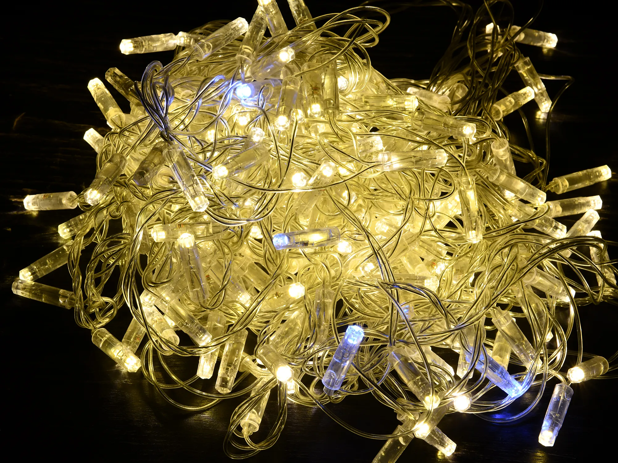 LIGHTING Гирлянда нить 10м 100 светодиодов теплый белый свет IP44 прозрачный шнур 3м 230В мерцание транзит IEK LGDU121-1-100-10-T-S-44