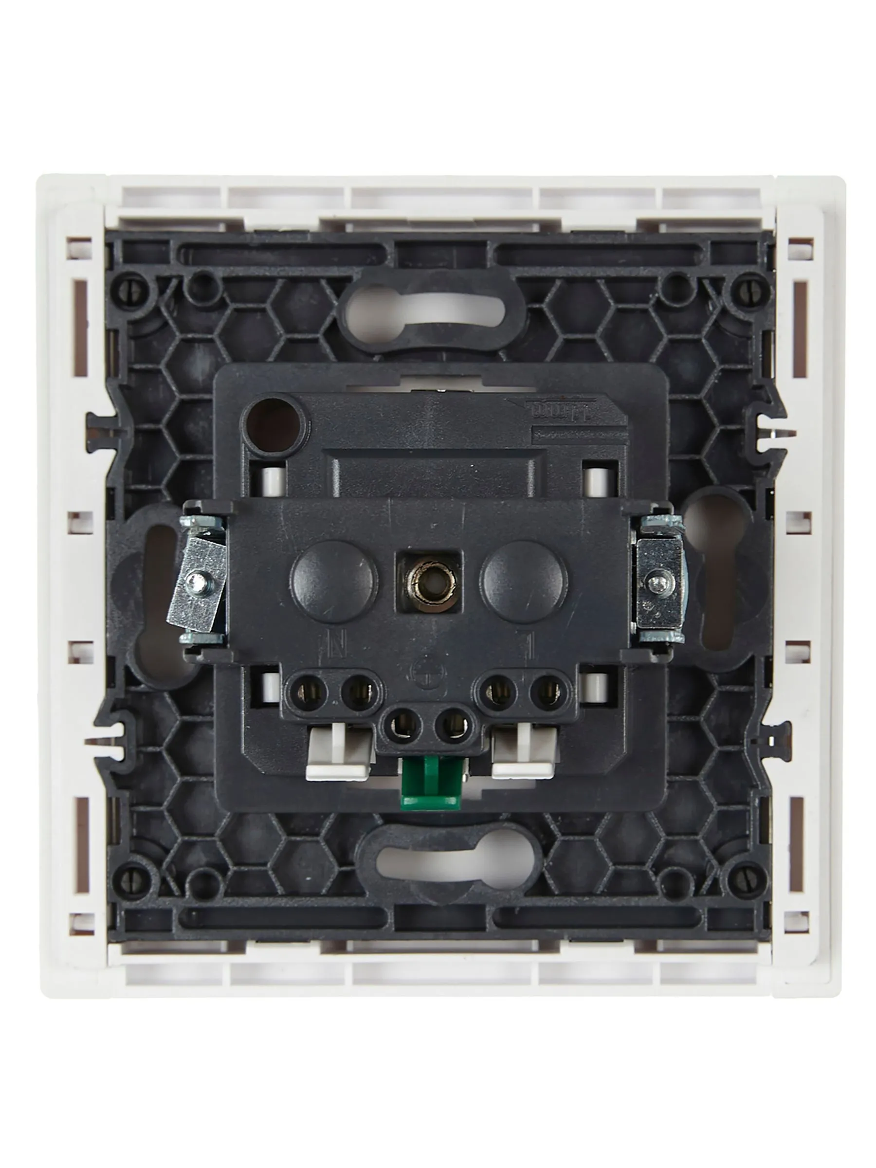 FORTE&PIANO Розетка 1-местная с заземлением с защитными шторками безвинтовое крепление 16А FP213 белый IEK - Фото 5