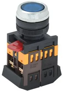 Кнопка ABLFS-22 синий d=22мм неон/240В 1з+1р IEK BBT30-ABLFS-K07