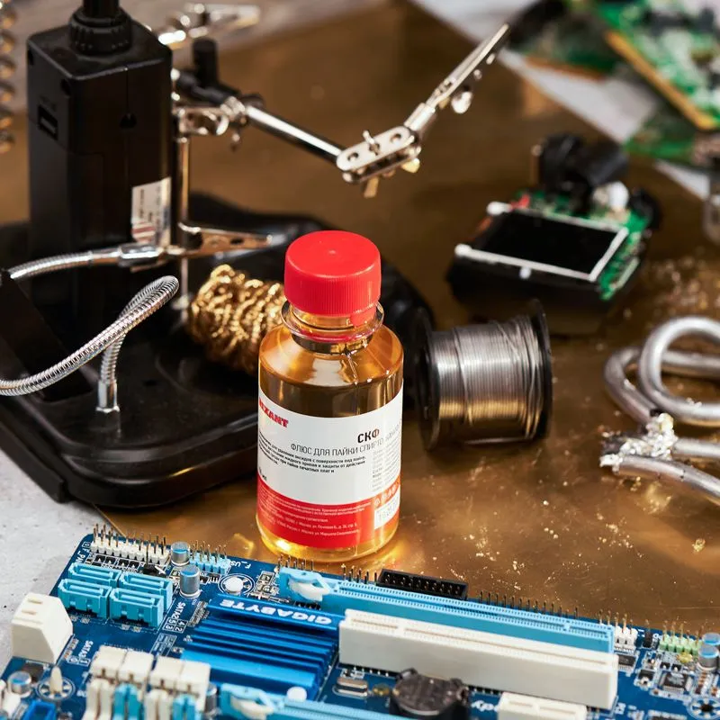 Флюс для пайки, СКФ (спирто-канифольный), 100мл, флакон REXANT - Фото 2