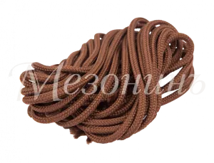 Шнур из п/э нити для фиксации проводов на изоляторах, цвет- коричневый, ТМ "МезонинЪ", (5м /уп) GE70