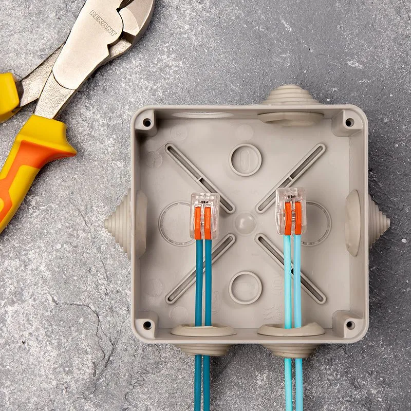 Универсальная компактная клемма СМК 221-412, 2-проводная до 4,0 мм² (пакет 5 шт/уп) REXANT - Фото 2