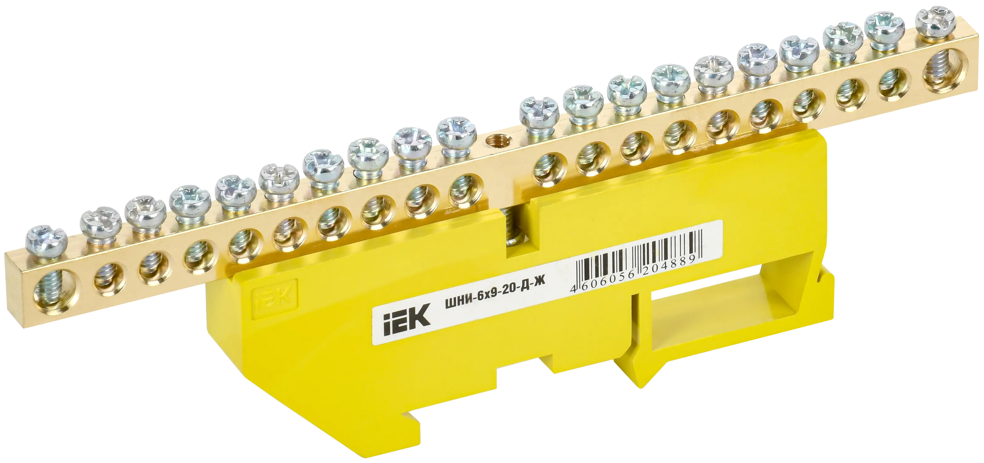 Шина PE "земля" на DIN-изол ШНИ-6х9-20-Д-Ж IEK