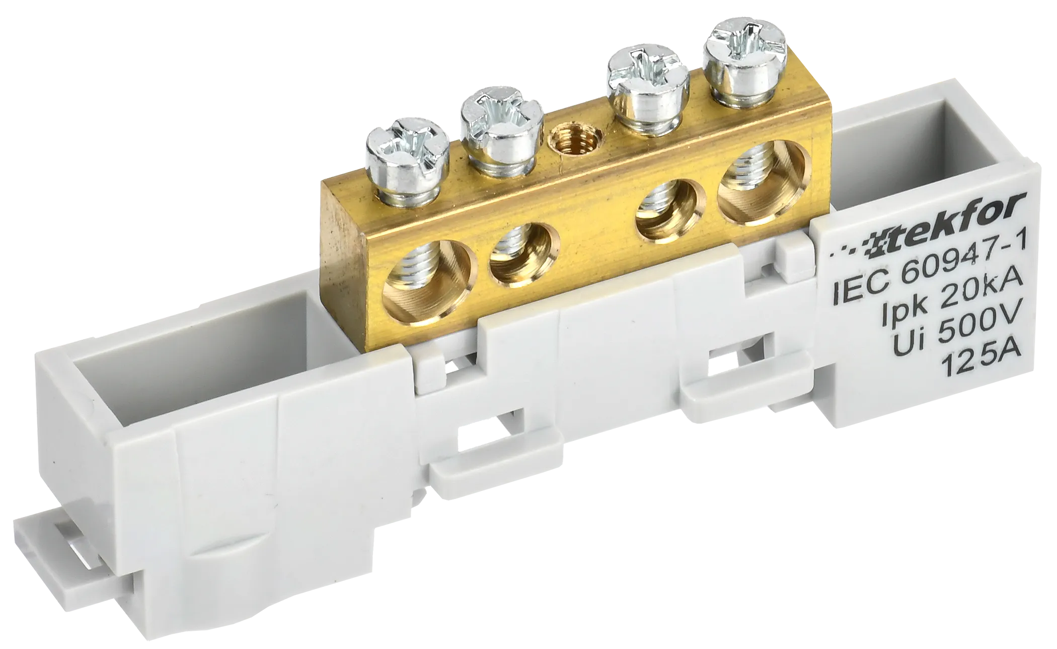 TEKFOR Шина L "фаза" неизолированная на универсальном держателе 8х12-4-Ср IEK