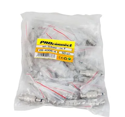 Переходник гнездо F – штекер 3,5тмм mono PROconnect - Фото 3