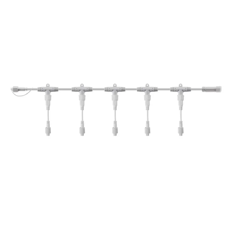 Разветвитель - шина для уличных гирлянд Professional (1 вход, 5 выходов) белый ПВХ