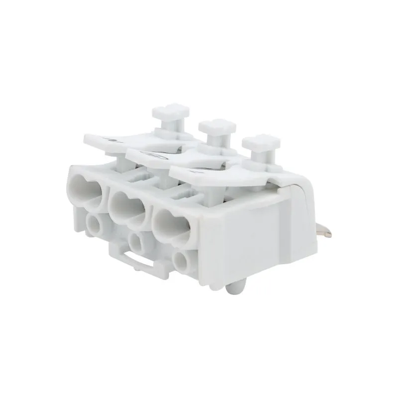 Клемма пружинная соединительная КСП 3-полюсная с заземлением и с монтажными ножками (100 шт./уп.) REXANT - Фото 2