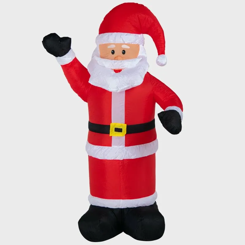 3D фигура надувная Дед Мороз приветствует, размер 180 см, внутренняя подсветка 5 LED, компрессор с адаптером 12В, IP 65 NEON-NIGHT