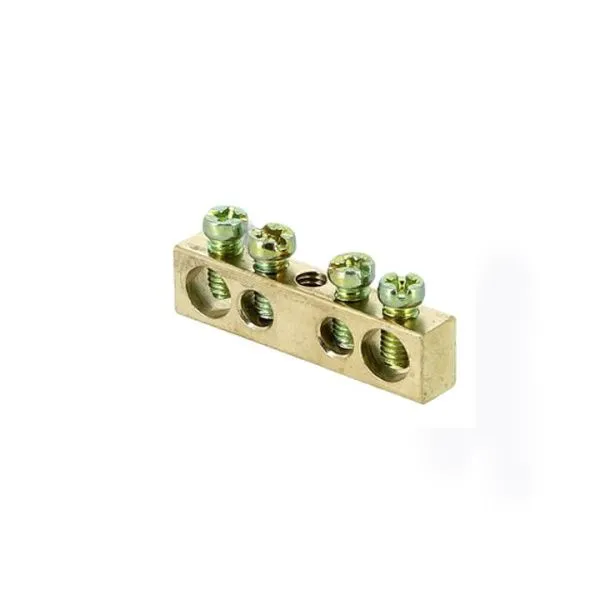 Шина PEN "ноль-земля" (6x9мм) 4 отв. латунь крепеж по центру EKF