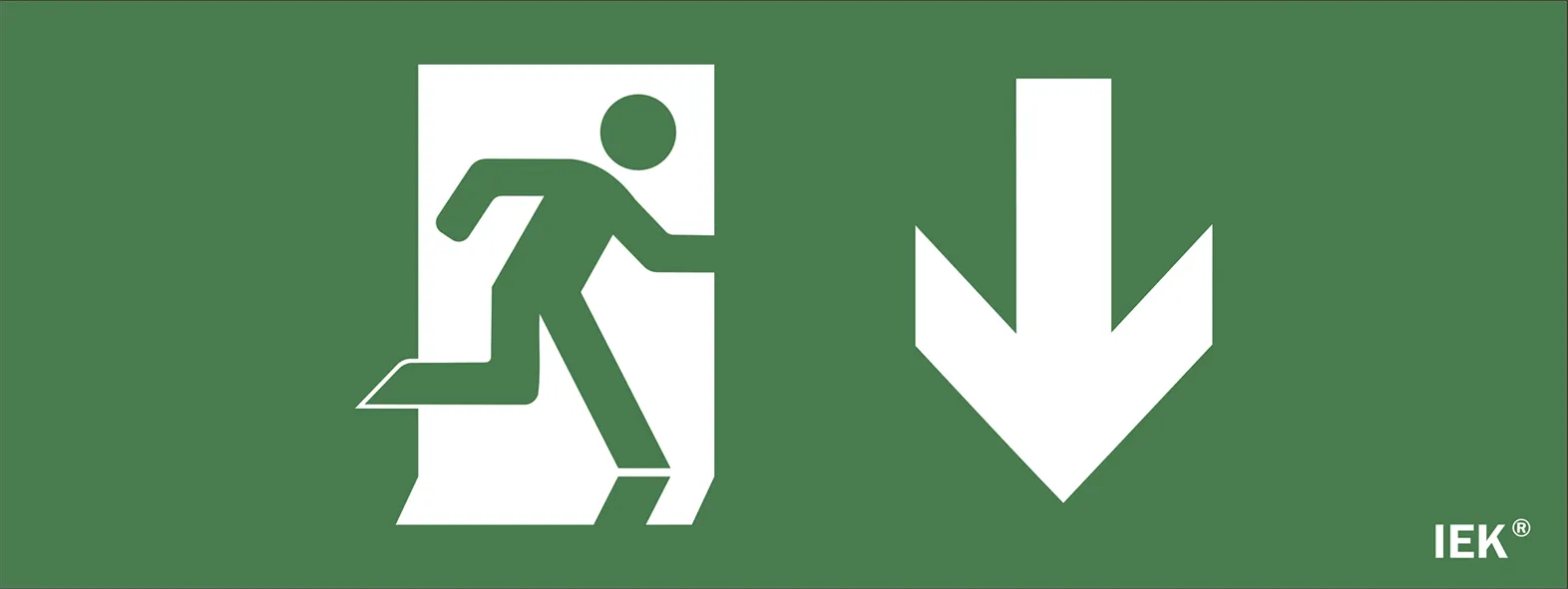Этикетка самоклеящаяся 240х90мм "Фигура/стрелка вниз" IEK LPC10-1-24-09-FNIZ