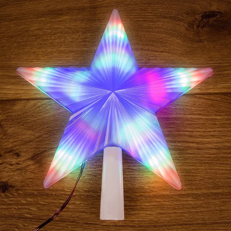 Фигура светодиодная Звезда на елку цвет: RGB, 31 LED, 22 см 501-001