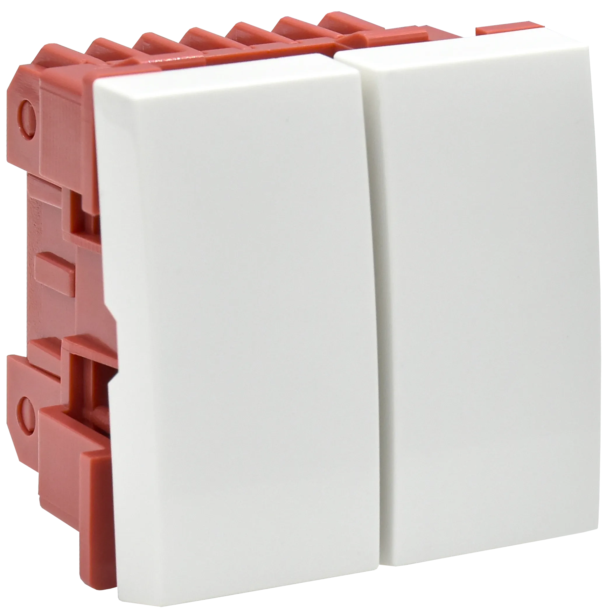 Выключатель двухклавишный ВК1-22-00-П (на 2 модуля) ПРАЙМЕР белый IEK