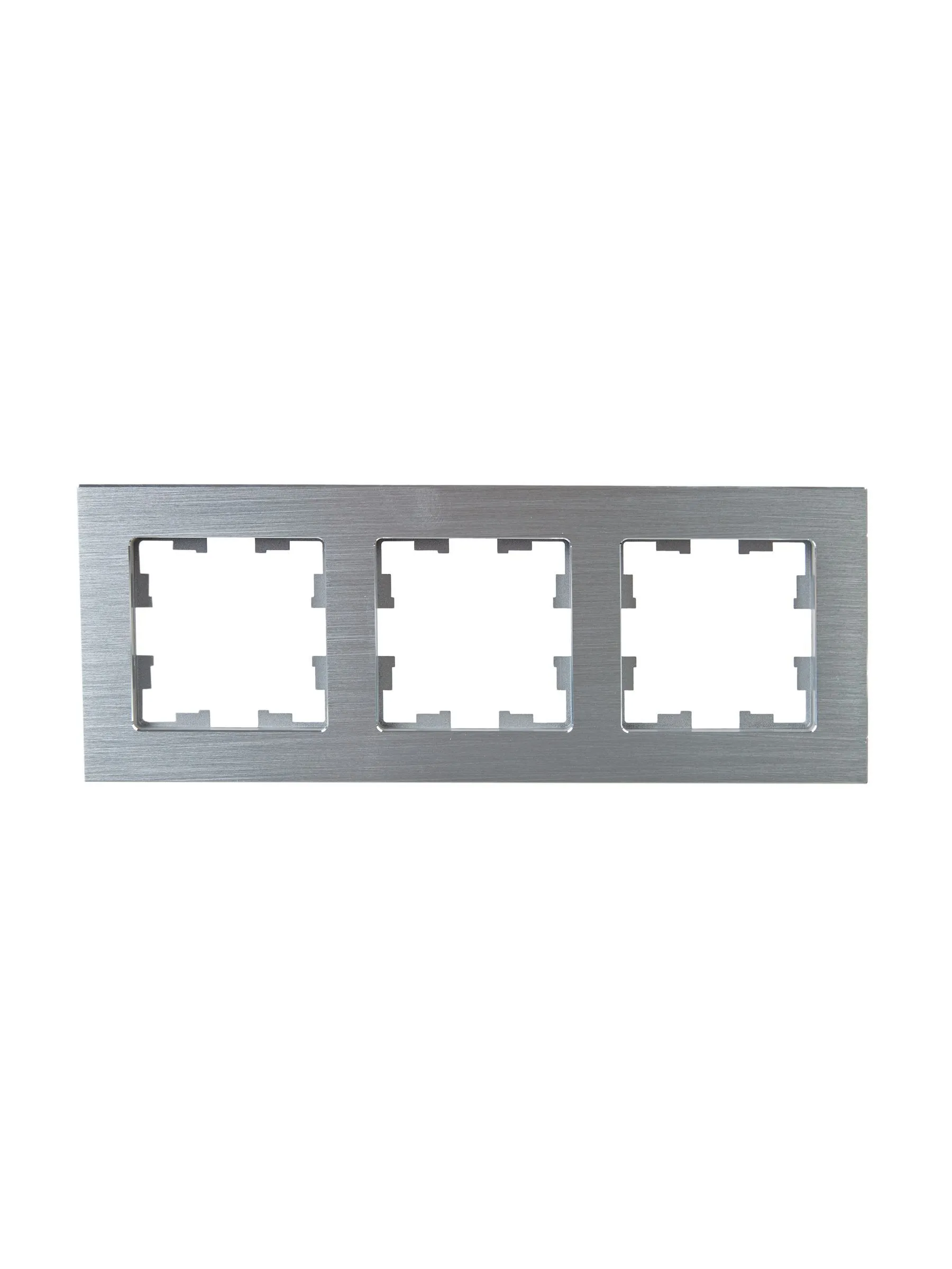 BRITE Рамка 3 -местная РУ-3-1-БрА металл алюминий IEK - Фото 5