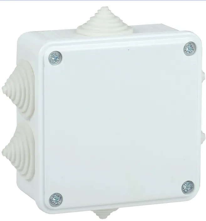 Коробка распаячная КМ для открытой проводки 100х100х45мм IP44 6 вводов белая IEK