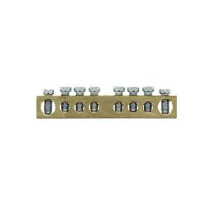 Шина PEN "ноль-земля" (8x12мм) 8 отв. латунь крепеж по краям EKF - Фото 6