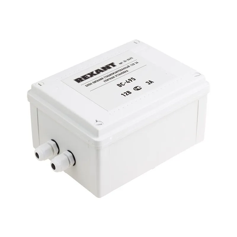 Блок питания стабилизированный 12В, 3А, уличная установка  DC-495 34-0495