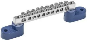 Шина N "ноль" на двух угловых изоляторах с никелевым покрытием ШНИ-6х9-10-У2-С IEK YNN10-10-C2-K07-N