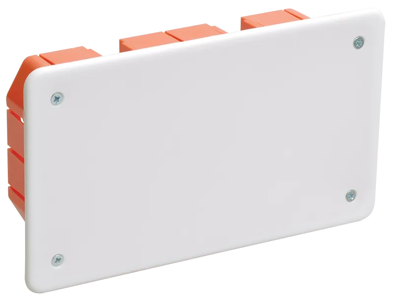 Коробка распаячная КМ41006 для твердых стен безгалогенная (HF) 172х96х45мм с саморезами с крышкой IEK UKT11-172-096-045