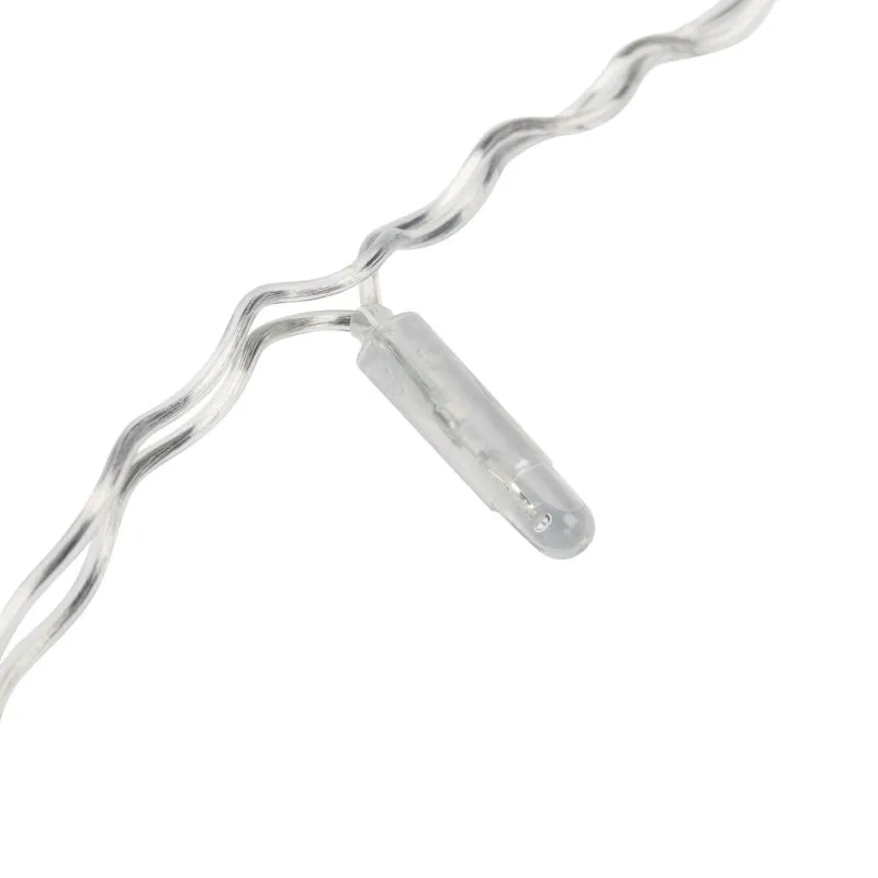 Гирлянда светодиодная Занавес 2х1,5м 192 LED ТЕПЛЫЙ БЕЛЫЙ прозрачный ПВХ IP65 эффект мерцания 230В нужен блок 303-500-1 NEON-NIGHT - Фото 3