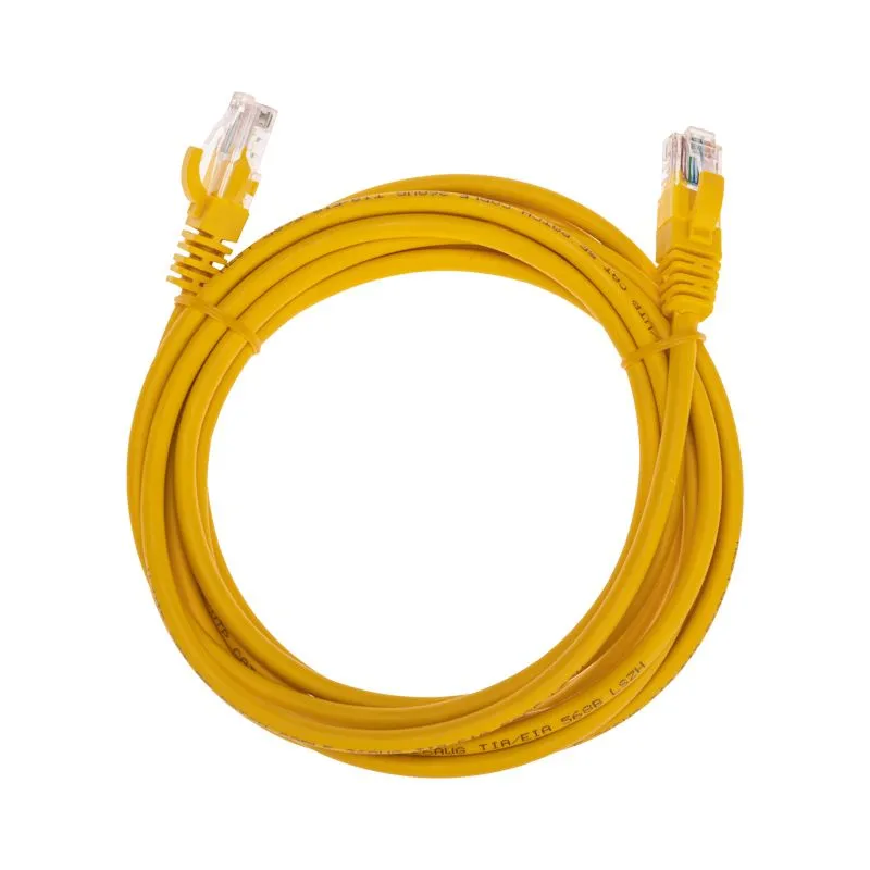 Патч-корд U/UTP, CAT 5e, RJ45-RJ45, 26AWG, LSZH, желтый, 3м REXANT
