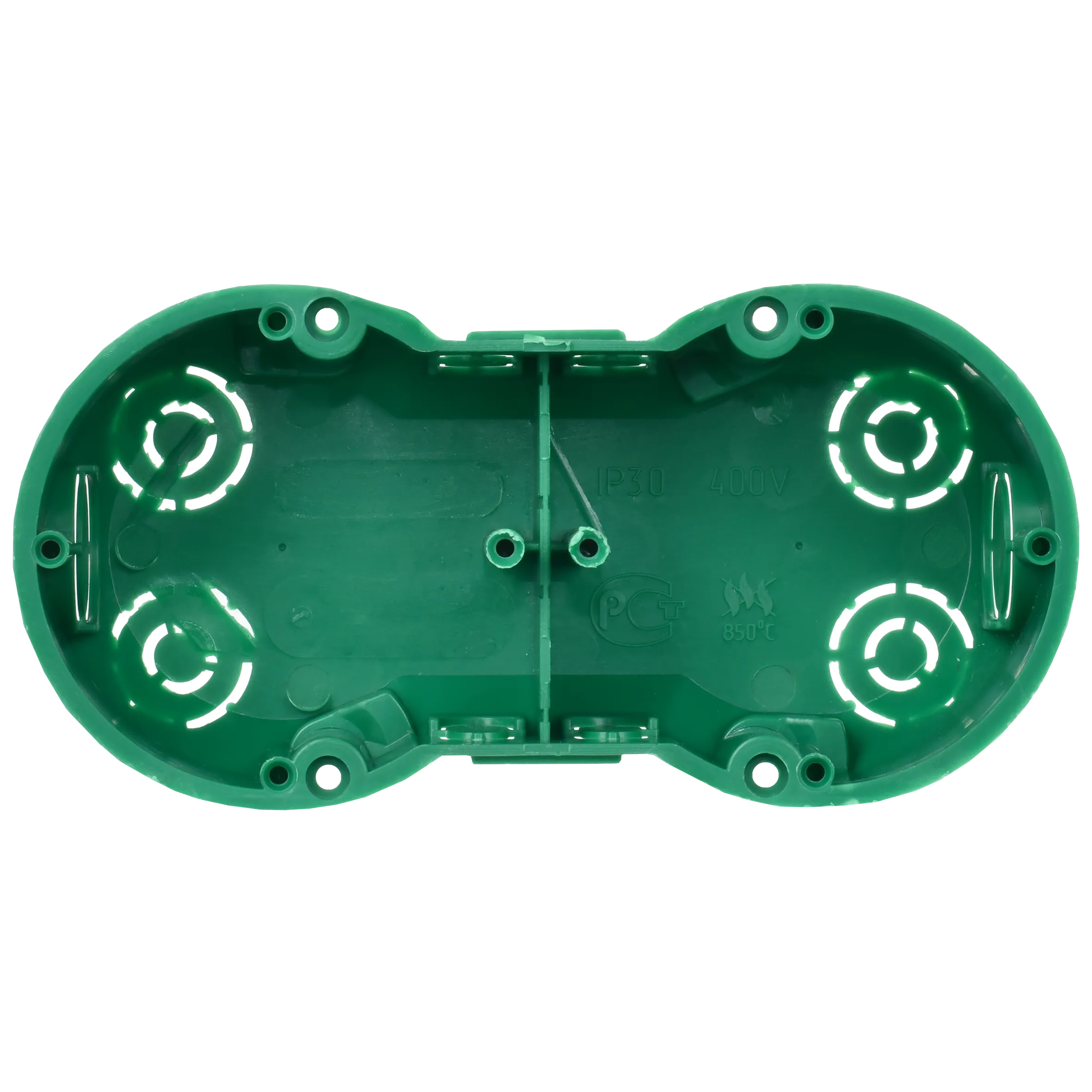 Коробка установочная КМ40023 двухместная для полых стен безгалогенная (HF) 141х70х45мм с саморезами и металлическими лапками IEK - Фото 6