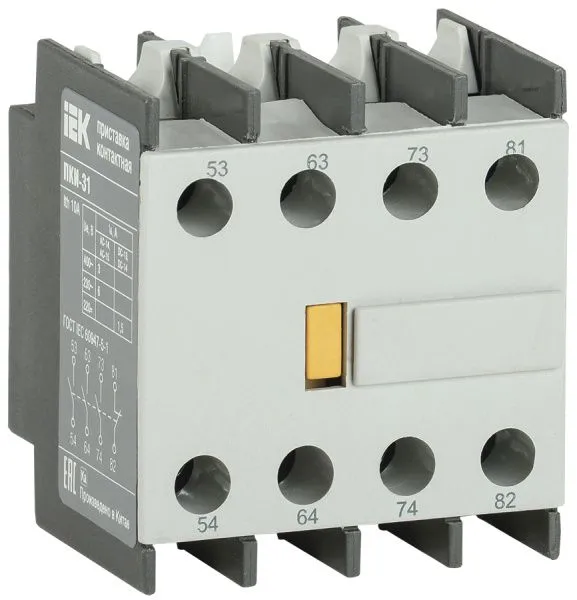 Приставка ПКИ-31 дополнительные контакты 3NO+1NC IEK KPK10-31