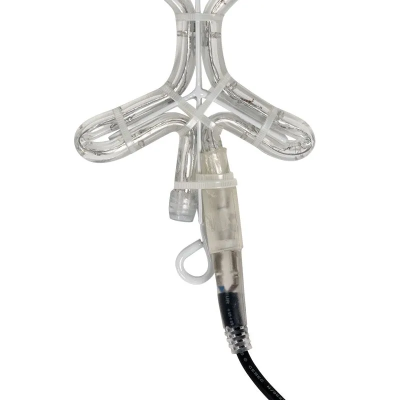 Фигура Снежинка, цвет ТЕПЛЫЙ БЕЛЫЙ, размер 30х28см - Фото 4