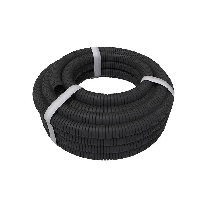 Труба гофрированная из ПНД безгалогенная HF, с зондом, ø16мм, черная (бухта 100 м/уп) REXANT - Фото 2