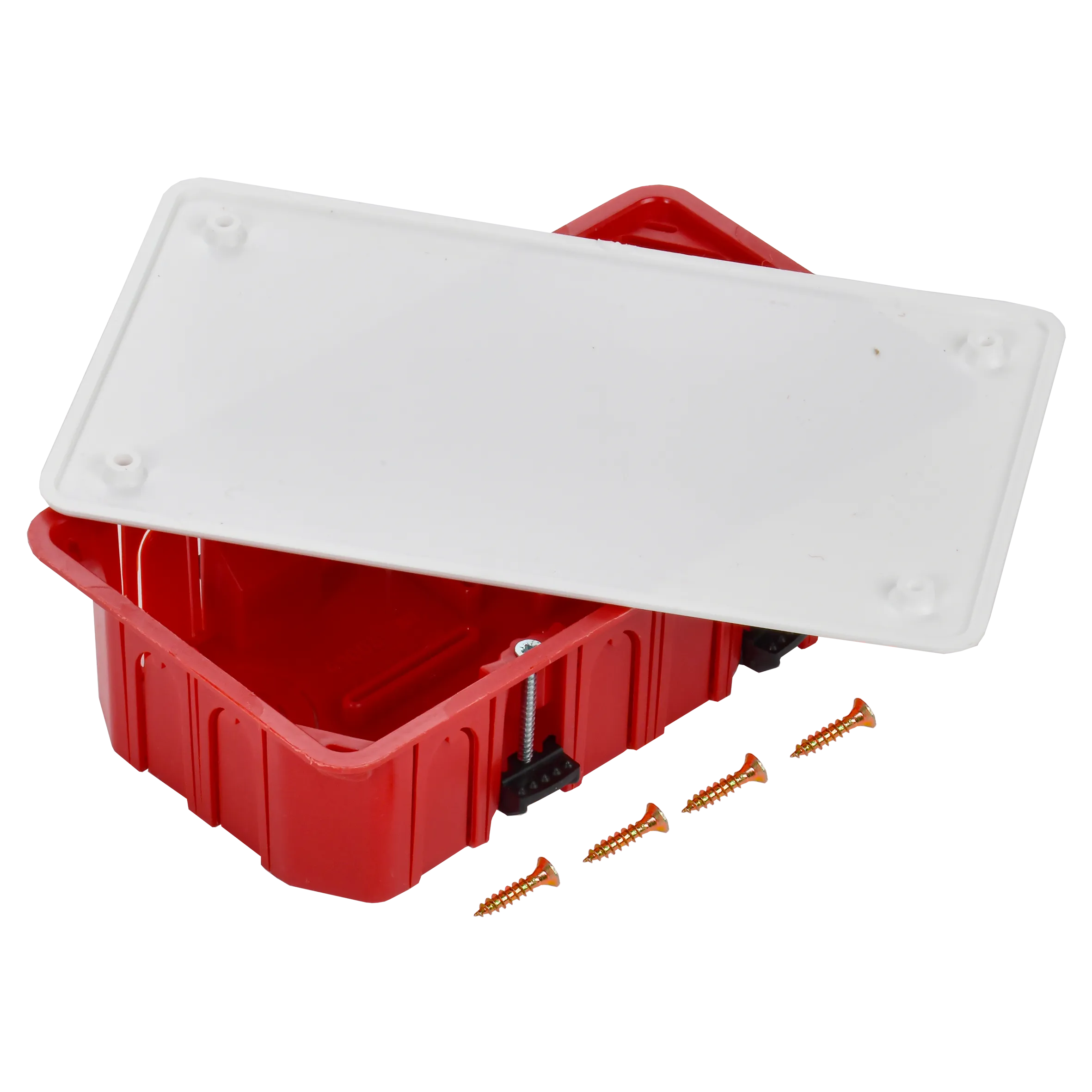 Коробка распаячная КМ41026 для полых стен безгалогенная (HF) 172х96х45мм с саморезами пластиковыми лапками с крышкой IEK - Фото 4