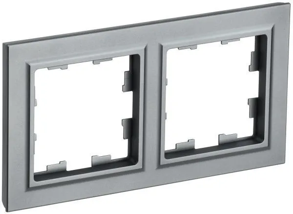 BRITE Рамка 2-местная РУ-2-БрС сталь IEK BR-M22-K46