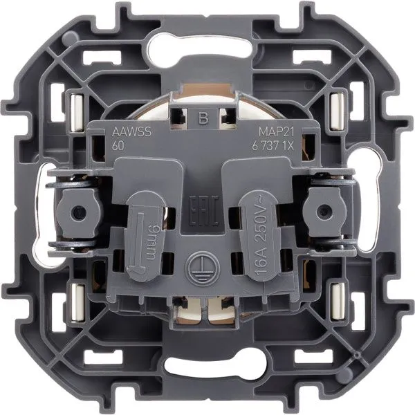 INSPIRIA Розетка 1-местная без заземления без защитных шторок 16А слоновая кость - Фото 2