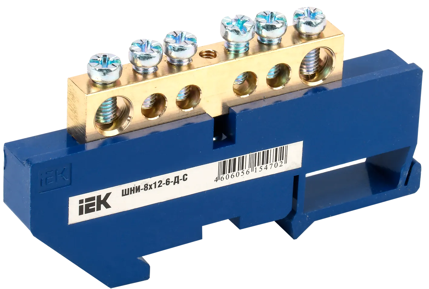 Шина N "ноль" на DIN-изол ШНИ-8х12-6-Д-С IEK