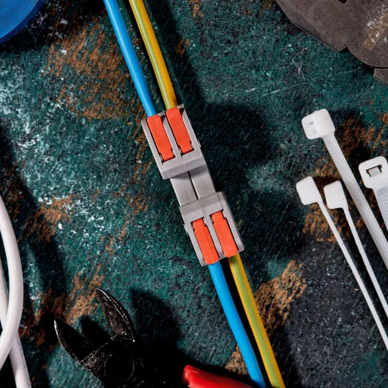 Клемма СМК 222-422R проходная разъемная 2 полюса серая 0,2-2,5/4мм² (50 шт/уп) REXANT - Фото 2