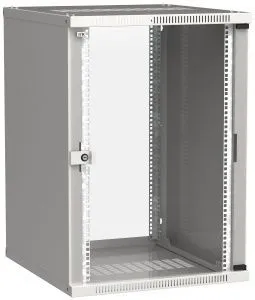 ITK Шкаф настенный LINEA WE 18U 600х650мм дверь стекло серый LWE3-18U67-GF