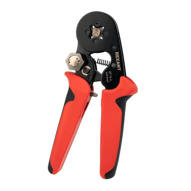 Кримпер HT-16-4 для обжима штыревых наконечников 0,08-16,0мм², с регулятором прижимного усилия REXANT