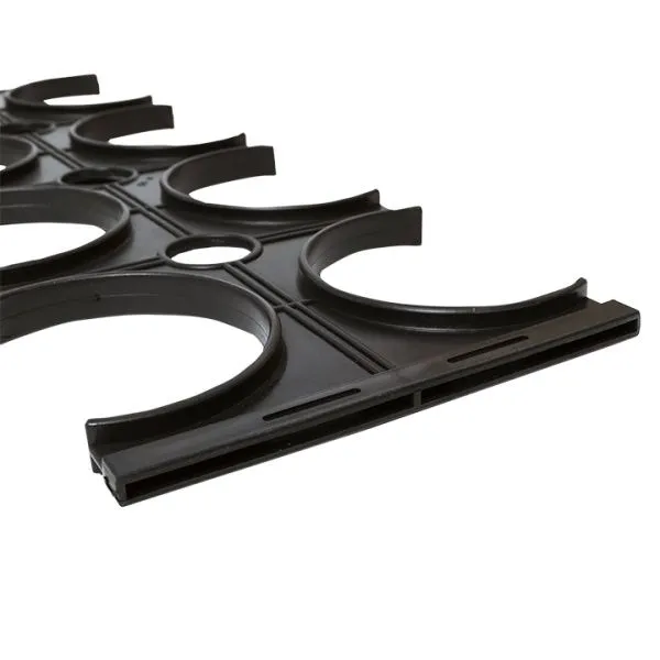 Держатель расстояния (кластер) для двуст. труб d110 мм четверной черный EKF-Plast - Фото 3