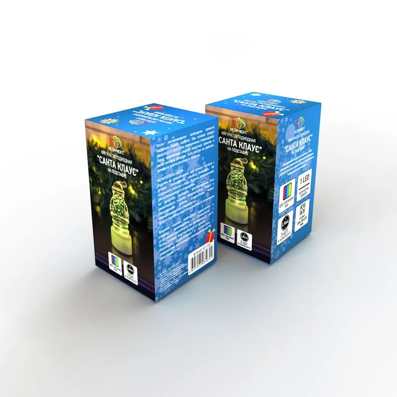 Фигура светодиодная на подставке Санта Клаус, RGB - Фото 3