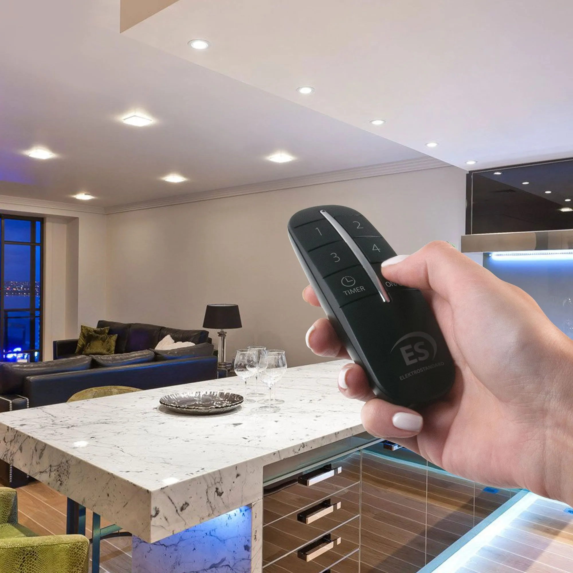 Контроллер 4-канальный для дистанционного управления освещением Y8 Elektrostandard - Фото 4