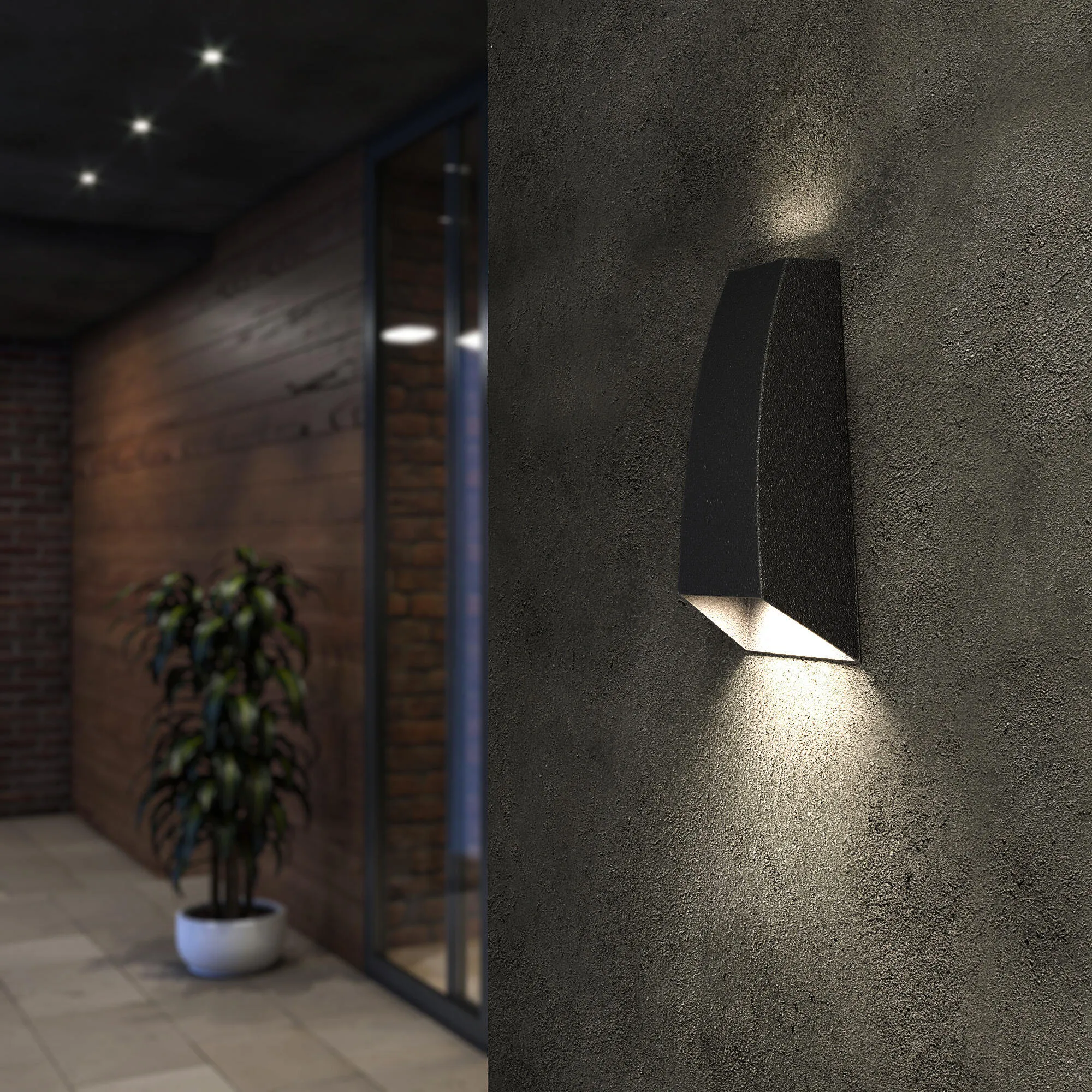 Светильник светодиодный уличный настенный 1016 TECHNO черный Elektrostandard - Фото 2