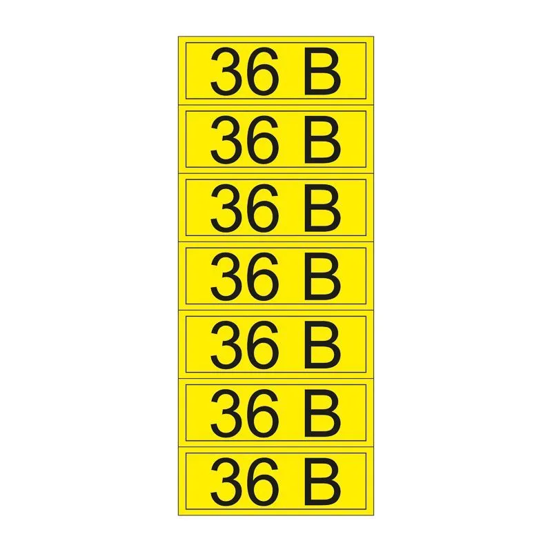 Наклейка знак электробезопасности «36 В» 35х100 мм REXANT (7шт на листе) 56-0009-2
