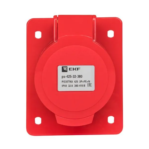 Роз. стац. внутр. 425 3Р+РЕ+N 32А 380В IP44 EKF - Фото 2
