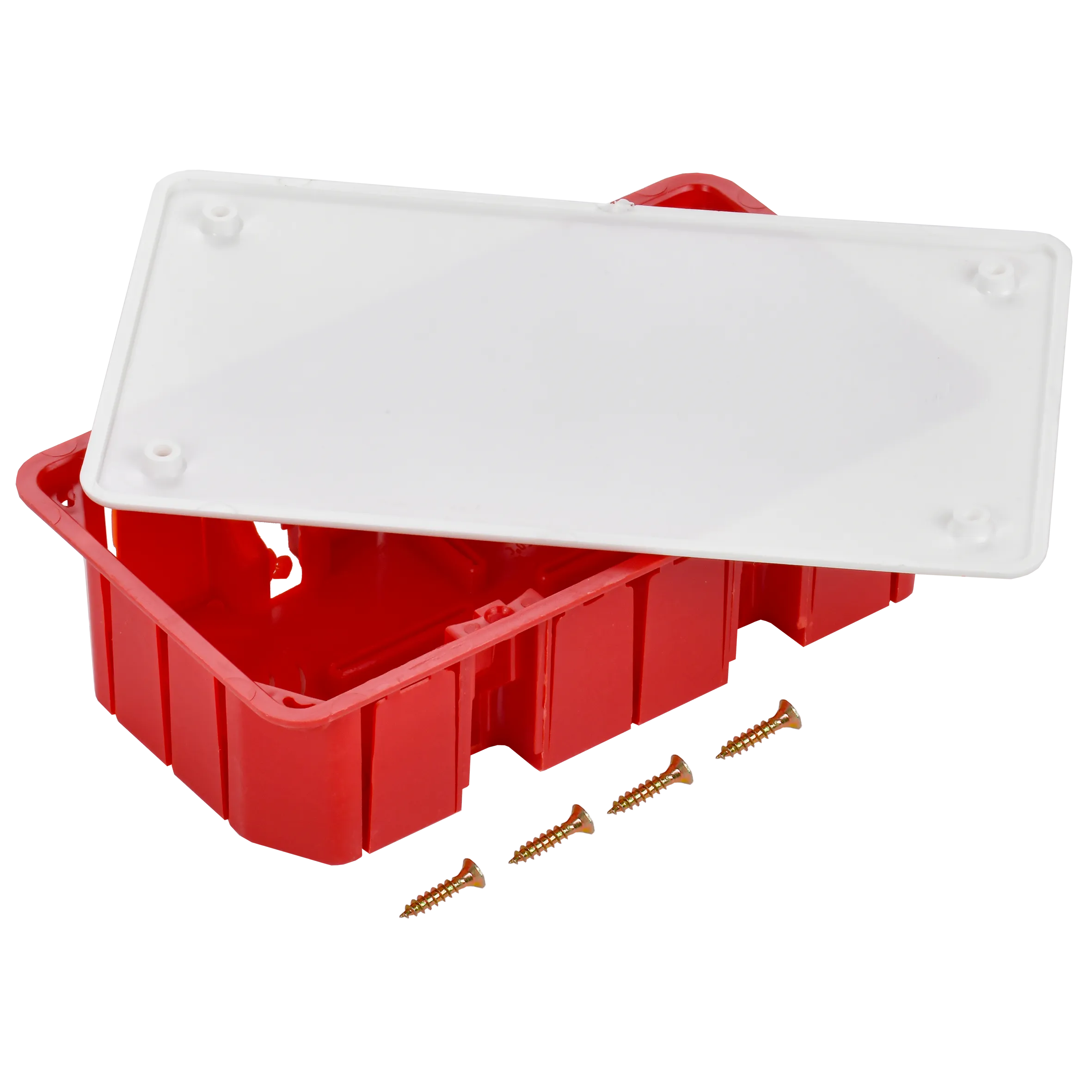 Коробка распаячная КМ41006 для твердых стен безгалогенная (HF) 172х96х45мм с саморезами с крышкой IEK - Фото 3