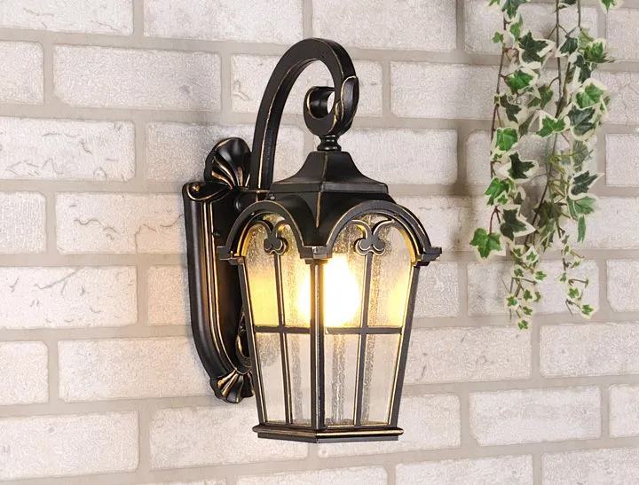 Светильник уличный настенный Mira D черное золото Elektrostandard - Фото 2