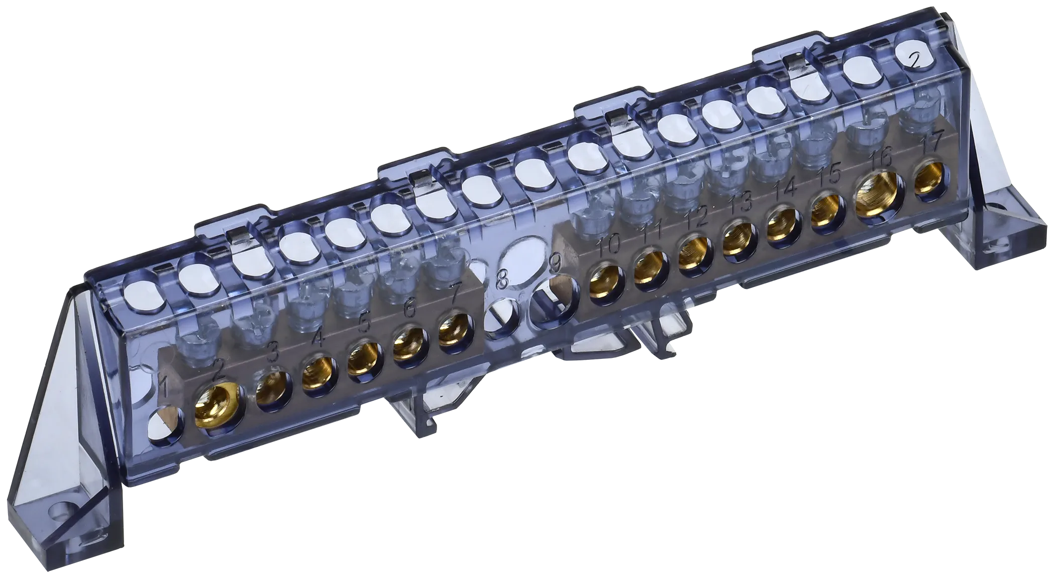 TEKFOR Шина N "ноль" в комбинированном DIN-изоляторе "Стойка" 8х12-(6+8)-Ч IEK TF-NN20-68-DP-K02