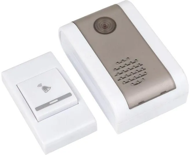 Звонок беспр. на батарейках 003 (бел.-сер. 36 мелод. с индик. 2х1,5В АА дист. 80м.) EKF - Фото 3