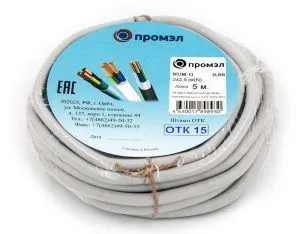 Кабель NUM-O 2х2.5 (бухта 5м) (шт) Промэл 13321320 1332132