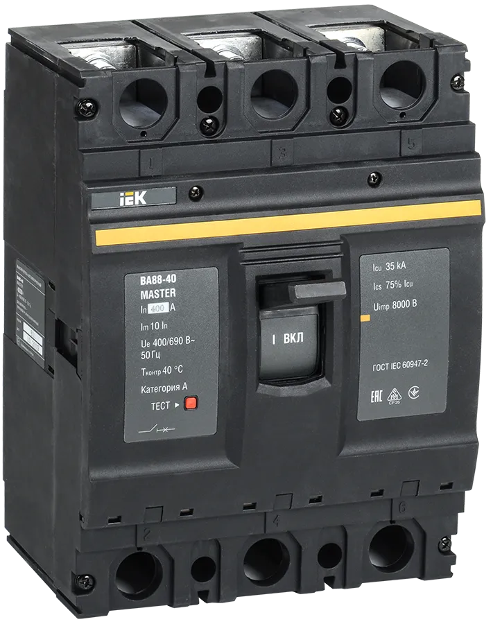 Выключатель автоматический ВА88-40 3Р 400А 35кА MASTER IEK