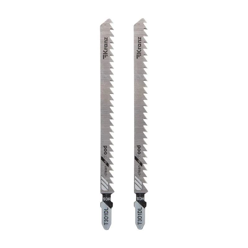Пилка для электролобзика по дереву T301DL 132 мм 6 зубьев на дюйм 6-85 мм (2 шт./уп.) Kranz KR-92-0314